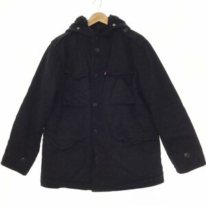 ●激レア Levi's REDTAB リーバイス レッドタブ 内ボアミリタリーコート サイズL メンズ ブラック コットン 70837-00 3AB/90444