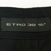 ★超美品 ETRO エトロ 最高級 コットンストレッチ ガウチョパンツ サイズ38 レディース パンツスカート ブラック 国内正規品 1BB/90345_画像5