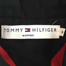 ★TOMMY HILFIGER トミーヒルフィガー 長袖 中綿入り キルティング コート レディース4 ブラック×レッド123-400896-240 3BA/90500_画像6