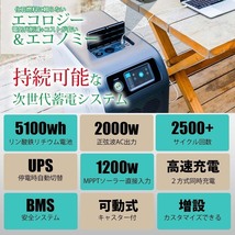 【現品限り！！】お問合せ下さい！！本体のみ！ BLUETTI EP500 工事のいらない家庭用蓄電池 5100wh容量 2000w出力 UPS EP500 SEKIYA_画像2