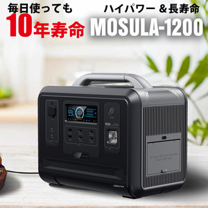 世界最新 ポータブル電源 出力1200w 容量960wh UPS 最大16個の電子機器を同時接続 長寿命 最速1時間充電 SEKIYA