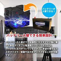 小学生でも組立られるポータブル電源キット 1200Wh容量 500w出力 200W単結晶パネル 簡単配線で本格オフグリッドシステム SEKIYA_画像3