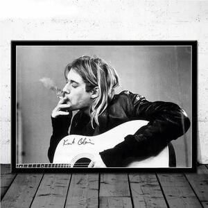 CHQ434#カート・コバーン ニルヴァーナ NIRVANA キャンバスポスター 50×70cm アート インテリア 海外アーティスト 海外限定