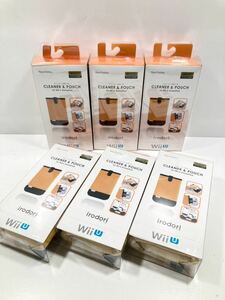 [ad2305005.88]WiiU cleaner & pouch 6 point! irodori ( orange ×6) nintendo set sale 