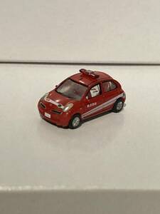 TOMYTEC Tommy Tec The car collection basic set F2 present-day. compact car ②... Nissan March ( fire fighting specification ) car kore