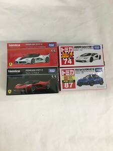 GII1-145【1円スタート・4点おまとめセット】 トミカ 未開封３点 開封品1点 TOMICA トヨタ ランボルギーニ フェラーリ