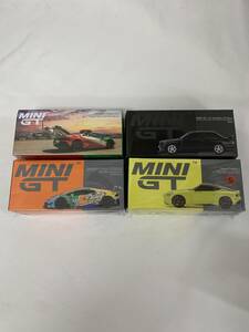 GII1-172【1円スタート・4点（未開封3点・開封1点）セット】 MINI GT 1/64 おまとめ ミニカー 乗用車 外国車 ランボルギーニ 日産 BMW