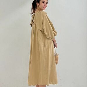 ジャケット ブラウス フリル ティアード トップ レディース チュニック スカート myu ワンピース【BEIGE】