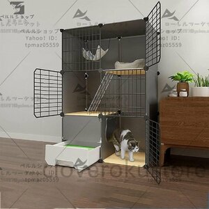  cat cage toilet attaching large metal small shop .. cat cage 2 step 3 step interior .. protection removed possibility large Space interior ..75x49x111CM