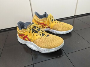 完売品 asics アシックス バスケットボール シューズ UNPRE ARS LOW アンプレ アルス ロー 25cm 黄色 河村勇輝モデル ミニバス 女性にも！