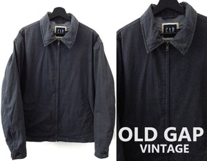 OLD GAP：オールドギャップ■コットンキャンバス ワークジャケット/スイングトップ■ネイビー■Msize■90's 00's ヴィンテージ レザー