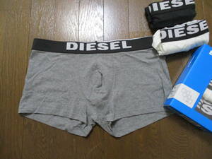 ☆DIESEL/ディーゼル☆未使用 ボクサーパンツ3個セット ブラック×ホワイト×グレーサイズ：S アンダーウエアー