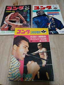 ★希少！★「増刊ゴング」プロレス写真画報　3冊まとめ売り　モハメド・アリ　カシアス・クレイ特集　アントニオ猪木　力道山 昭和レトロ 