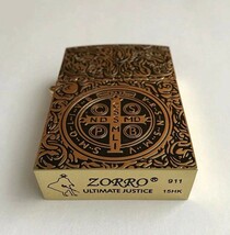 CONSTANTINE　コンスタンティン　ZORRO　オイルライター　多面彫刻　大サイズ　ゴールド_画像3