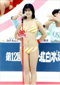 1008★生写真★河合奈保子 昭和アイドル　水着 12.5cm×8.7cm