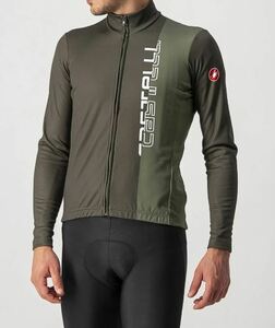 Castelli★カステリ Traguardo 長袖ジャージ size:M ミリタリー/オリーブブルー