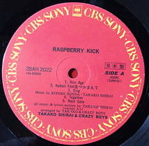 超美盤《貴重見本盤》白井貴子 takako shirai &CRAZY BOYS RASPBERRY KICK ラズベリーキック　LP レコード （F1)_画像7