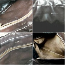 セリーヌ　CELINE　ベージュ系　茶系　PVC　レザー　Cサルキー　馬車　ショルダー バッグ_画像7