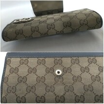 グッチ　GUCCI　ベージュ　茶系　キャンバス　レザー　 ラブリーハート GG　二つ折り　長財布　251861_画像4