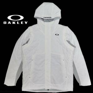 ■【M】定価19,800円 OAKLEY オークリー GOLF 保温 防風 中綿 キルティング ジャケット白■