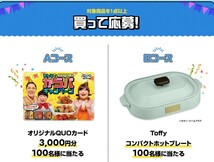 懸賞 応募 ニッスイ ハナコ オリジナル クオカード 3000円分 toffy コンパクトホットプレート 当たる レシート_画像2