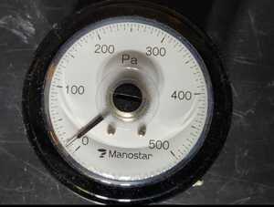 【未使用品】高精度微差圧計 Manostar WO81PC形 パネルPC丸形 W081PCN500D