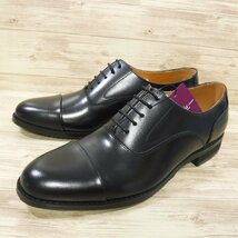 KK145 マドラス madras 定価17380円 黒 牛革 内羽根 ストレートチップ ビジネスシューズ 26.5 新品 via cammino 冠婚葬祭 就活 VC8044_画像1