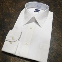 TT151 百貨店モデル CHOYA SHIRT FACTORY 定価9130円 白 定番 綿100％形態安定 長袖ドレスシャツ 新品 42-82 L チョーヤ ワイシャツ_画像6