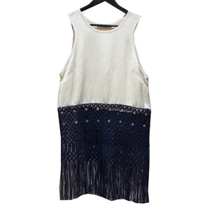 WALES BONNER way ruzbona-23SS mesh fringe tank top 8073000144656