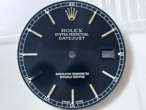 美品☆ROLEX デイトジャスト 16234/16264 正規品パーツ 純正文字盤 ブラックダイヤル ローマ数字