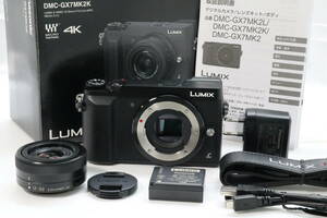 ■新品級■ Panasonic パナソニック LUMIX DMC-GX7MK2K-K レンズキット ブラック ☆シャッター数 約 336回♪ ☆付属品完備（元箱付）＃7605