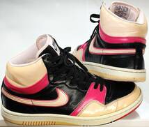 【USED/復刻版/正規店購入】NIKE　WMENS　COURT　FORCE　HI　BASIC　モデル　　　サイズ＝27.0ｃm　　カラー＝ブラック×ピンク×ピーチ系_画像2