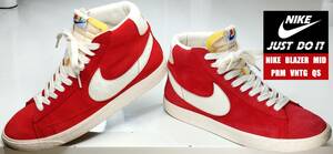 【美品・USED/本革天然皮革（オーストリッチレザー）/復刻版/正規店購入】NIKE　BLAZER　MID　PRM　VNTG　QS　モデル　　サイズ＝26.5ｃｍ