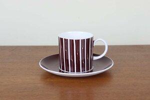 Suzy Coupe Duo Coffee Cup Stripe Susie Cooper Vintage Tailware 152-6