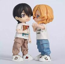 オビツ11 ねんどろいど どーる カーゴ パンツ ベージュ ズボン 1/12 bjd ドール 人形 服 ピコニーモ ドレス ハンドメイド 男の子_画像3