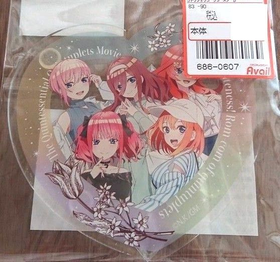 五等分の花嫁 Avail アベイル スタンド付 アクリルコースター 集合 一花 二乃 三玖 四葉 五月