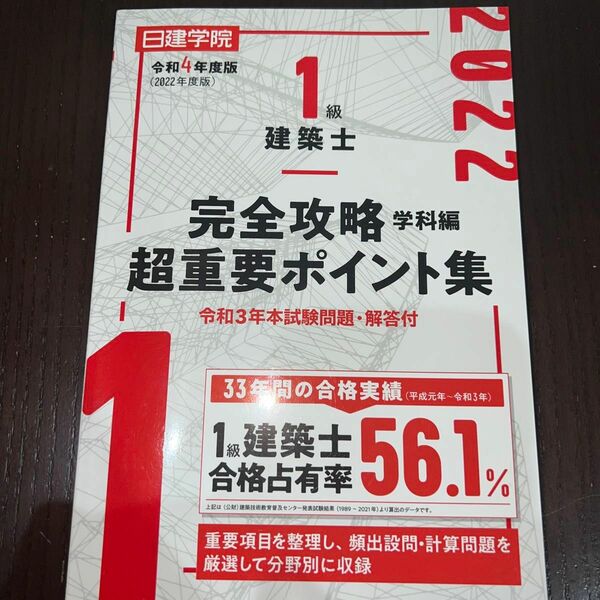 日建学院 超重要ポイント集 学科編 1級 一次対策