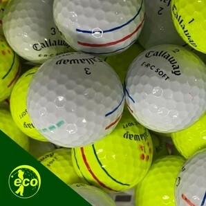 ロストボール キャロウェイ ERCソフト 年代混合 10個 A+ABランクマーカー入り 中古 ゴルフボール ロスト Callaway エコボールの画像2