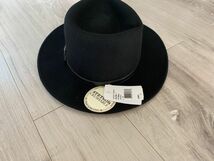 ☆新品＆人気Lサイズ☆Stetson Wool Fedora Hat Black USA製 ブラック ウールハットフェドラハット 防水加工_画像4