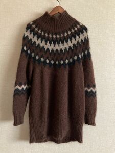 BATONER MOHAIR DARK BROWN バトナー　ノルディック　モヘア　 ニット セーター タートルネック