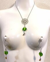 【ハンドメイド】seXyアクセサリ★ネックレス＆ニップルチャーム　SNN182_画像5