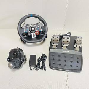 1円☆ シフトレバー付☆ Logicool G29 Dirving Force Racing Wheel ロジクール ドライビングフォース ハンコン ホイール ハンドル ペダル 