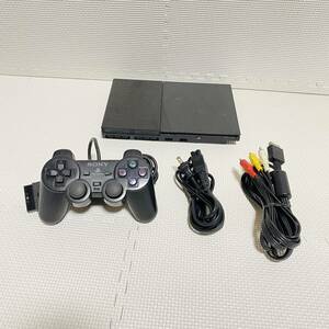 1円☆ PS2 SCPH-90000 CB チャコール ブラック SONY プレステ2 薄型 本体 コントローラ DUALSHOCK プレイステーション PlayStation