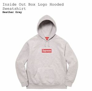 【新品・国内】M グレー Supreme Inside Out Box Logo Hooded Sweatshirt Grey シュプリーム インサイド アウト ボックス ロゴ フーディー