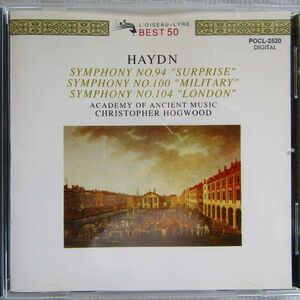 【国内盤】ホグウッド「ハイドン：交響曲『驚愕』『軍隊』『ロンドン』」1983年