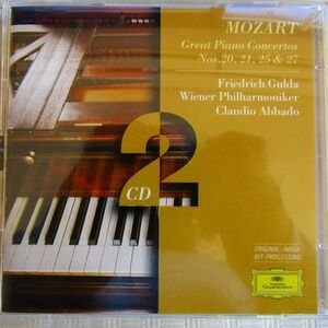 【独2CD】グルダ/アバド＆VPO「モーツァルト：ピアノ協奏曲第20,21,25,27番」1975/76年