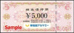 ◆11-10◆早稲田アカデミー 株主優待券 (早稲アカ 株主優待5000円券) 10枚set-A◆