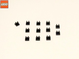 レゴ LEGO パーツ １×１上部クリップ付きプレート（黒）12個 部品 未使用 
