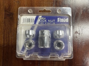 Fixed 盗難防止 LOCK NUT ロックナット 21HEX M12 x P1.25 貫通 カンツウメッキ