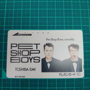 ＃3340C【未使用　テレカ　50度　NOT FOR SALE/非売品　PET SHOP BOYS　TOSHIBA EMI/東芝　美品　保管品】